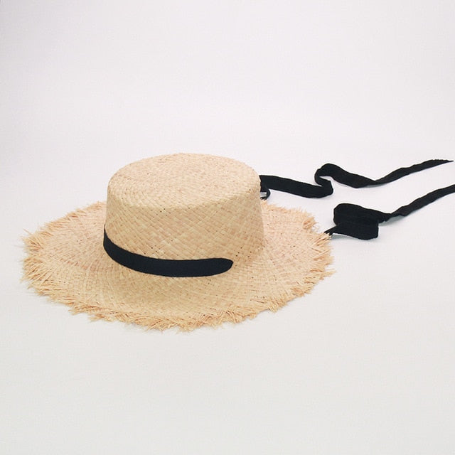 Boho Hat, Sun Hat, Beach Hat, Raffia Hat, Beige Holiday