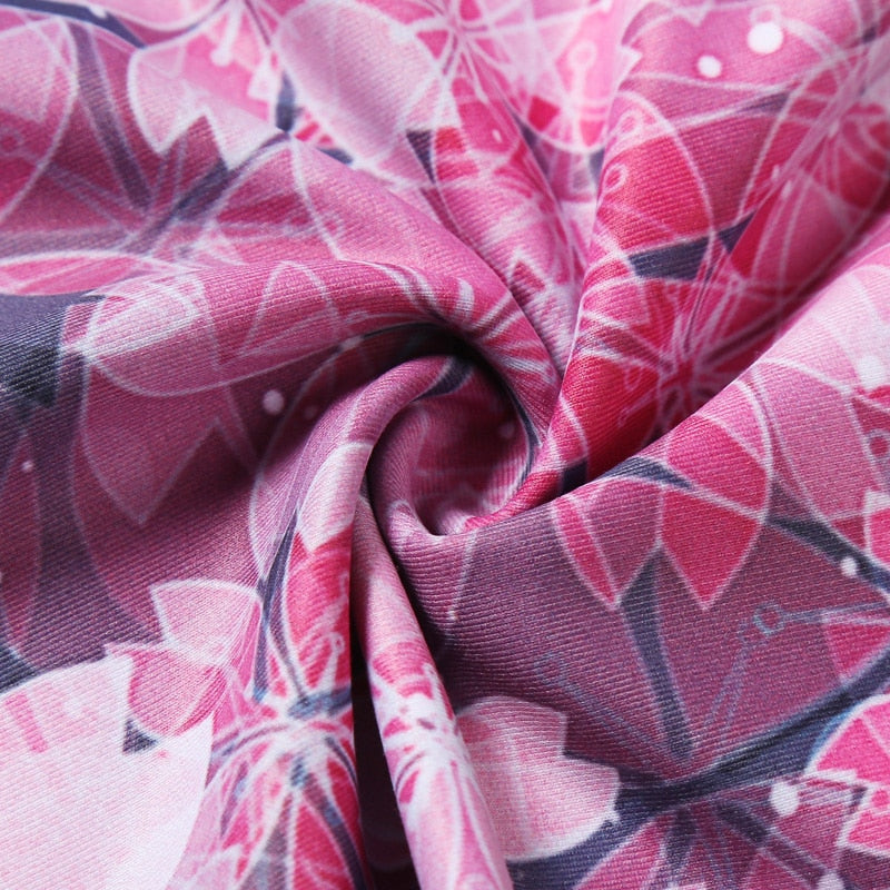 Yoga Legging, Yoga Pants, Boho Legging, Printed Tight, Pink Sakura