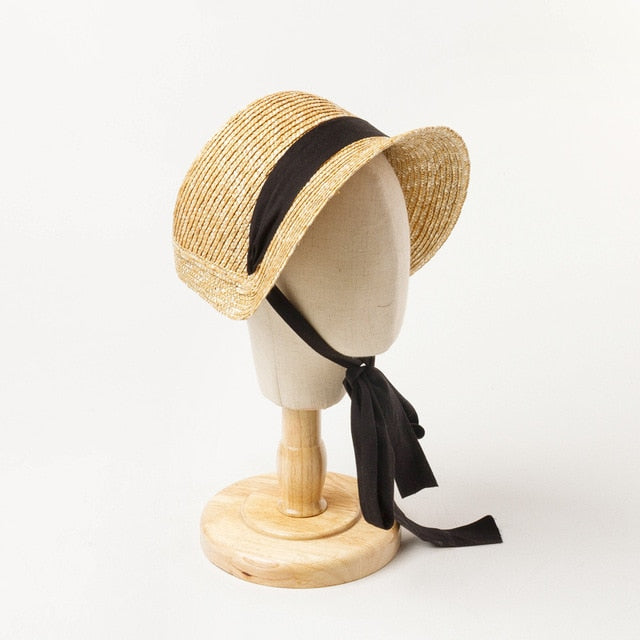 Boho Hat, Kid Hat, Sun Hat, Little Girl Hat, Olivia White Ribbon