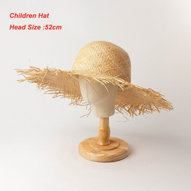 Boho Hat, Sun Hat, Beach Hat, Wide Brim Hat, Straw Hat, Beige Hawai