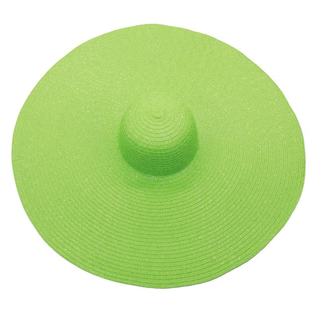 Boho Hat, Sun Hat, Beach Hat, Extra Large Wide Brim, Straw Hat, Black, White, Blue, Navy and more 19 colors (Soft, 25 cm)