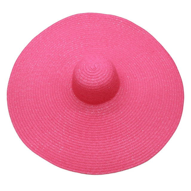Boho Hat, Sun Hat, Beach Hat, Extra Large Wide Brim, Straw Hat, Black, White, Blue, Navy and more 19 colors (Soft, 25 cm)