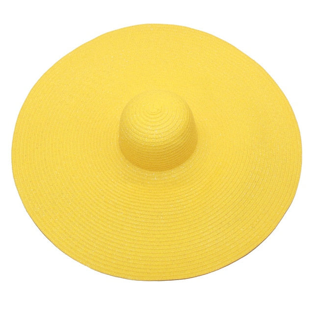 Boho Hat, Sun Hat, Beach Hat, Extra Large Wide Brim, Straw Hat, Black, White, Blue, Navy and more 19 colors (Soft, 25 cm)