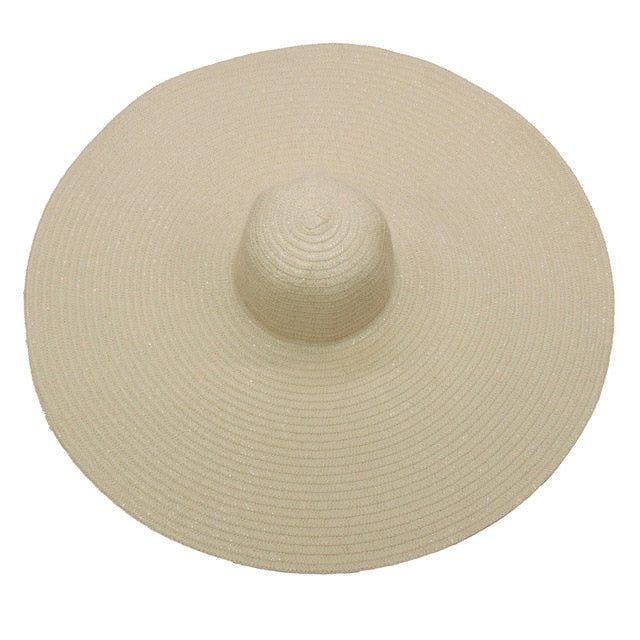 Boho Hat, Sun Hat, Beach Hat, Extra Large Wide Brim, Straw Hat, Black, White, Blue, Navy and more 19 colors (Soft, 25 cm)
