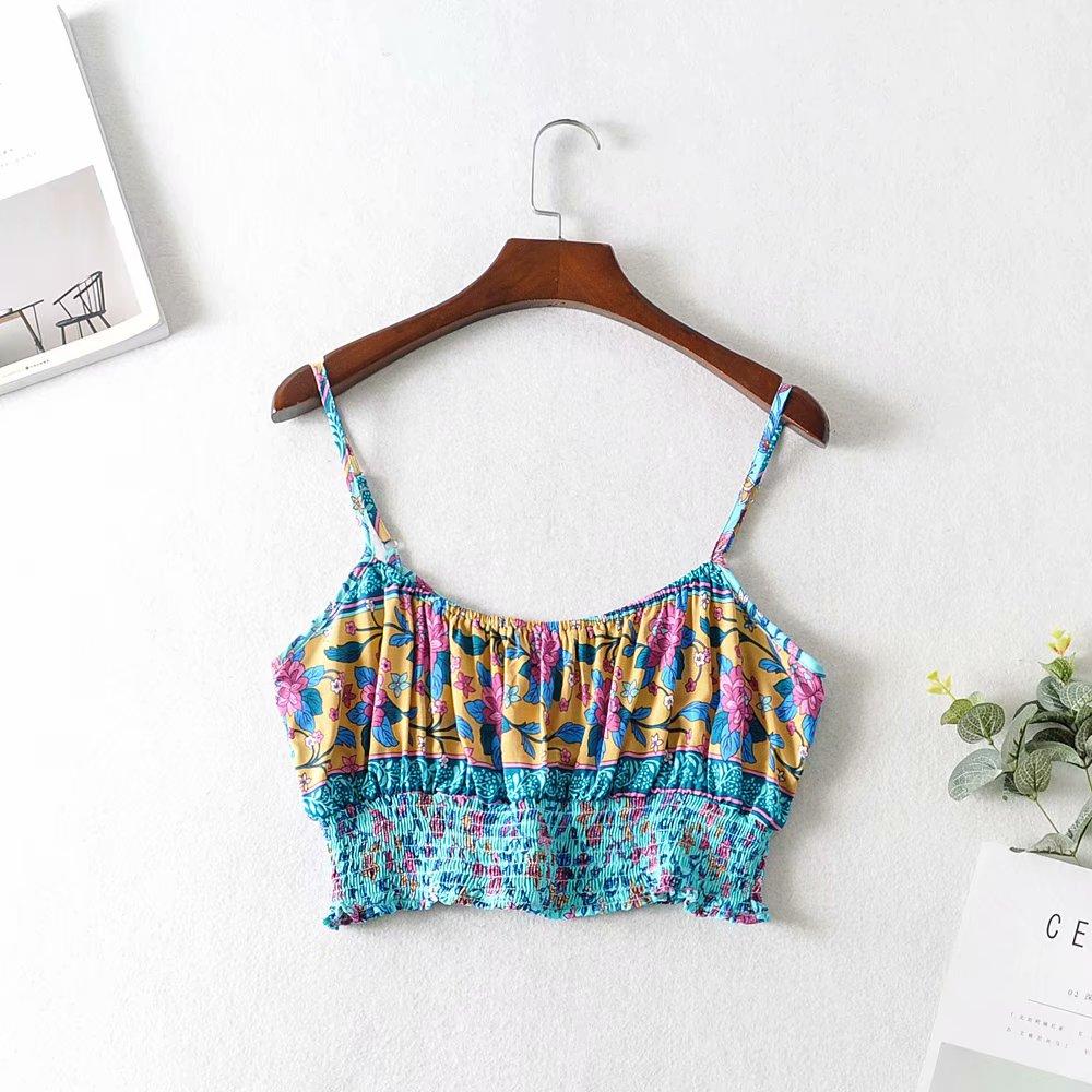 Boho Two Piece Set, Two Piece Pants Set, Wild Floral Daisy Blue