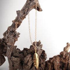 Boho Necklace, RH Copper Gold Leaf