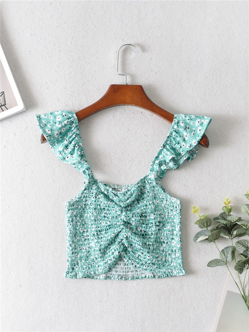 Boho Two Piece Set, Two Piece Pants Set, Wild Floral Daisy Teal Blue