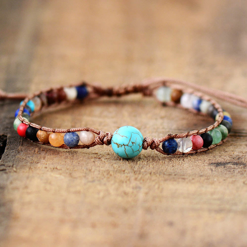 Boho Bracelet, Friendship Bracelet, Blue Turquoiser