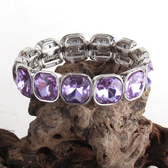 Boho Bracelet, RH Armbander Bracelet, Silver Crystal