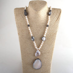 Boho Necklace, RH Precious Silver Peal