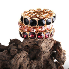 Boho Bracelet, RH Armbander Bracelet, Gold Crystal