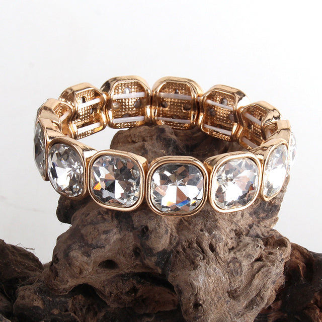 Boho Bracelet, RH Armbander Bracelet, Gold Crystal
