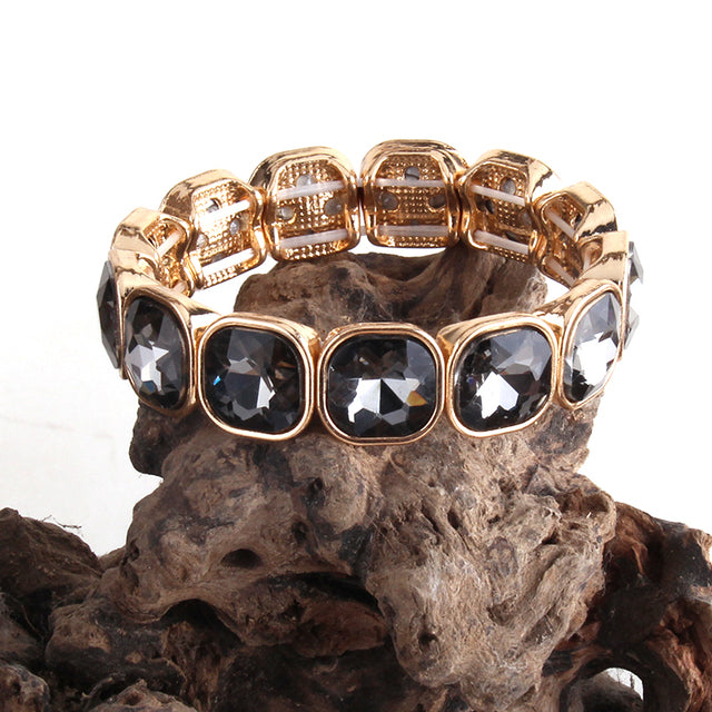 Boho Bracelet, RH Armbander Bracelet, Gold Crystal