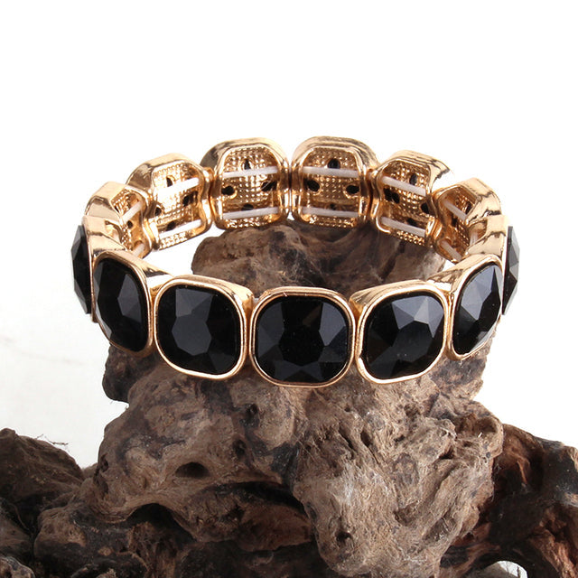Boho Bracelet, RH Armbander Bracelet, Gold Crystal