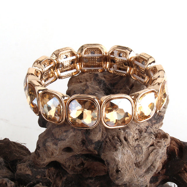 Boho Bracelet, RH Armbander Bracelet, Gold Crystal