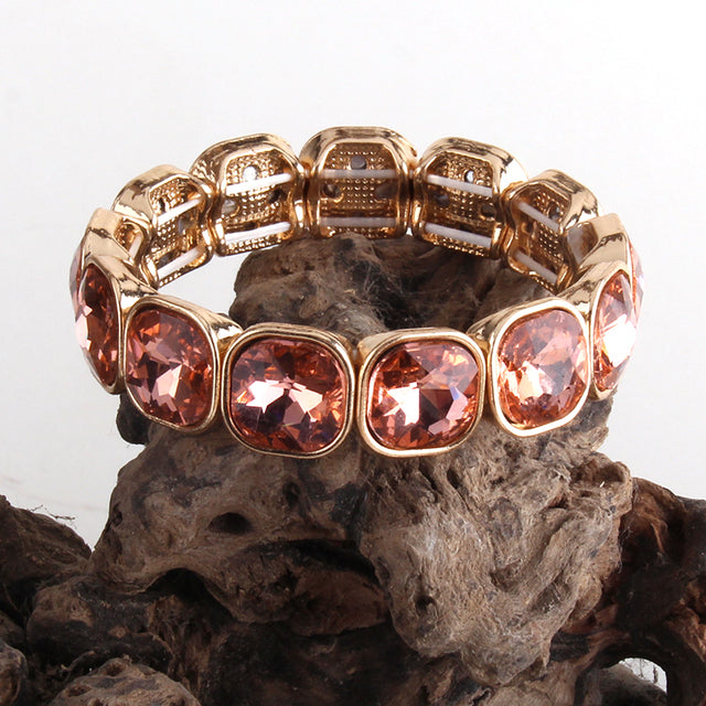 Boho Bracelet, RH Armbander Bracelet, Gold Crystal