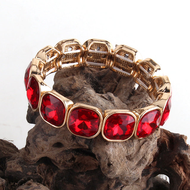 Boho Bracelet, RH Armbander Bracelet, Gold Crystal