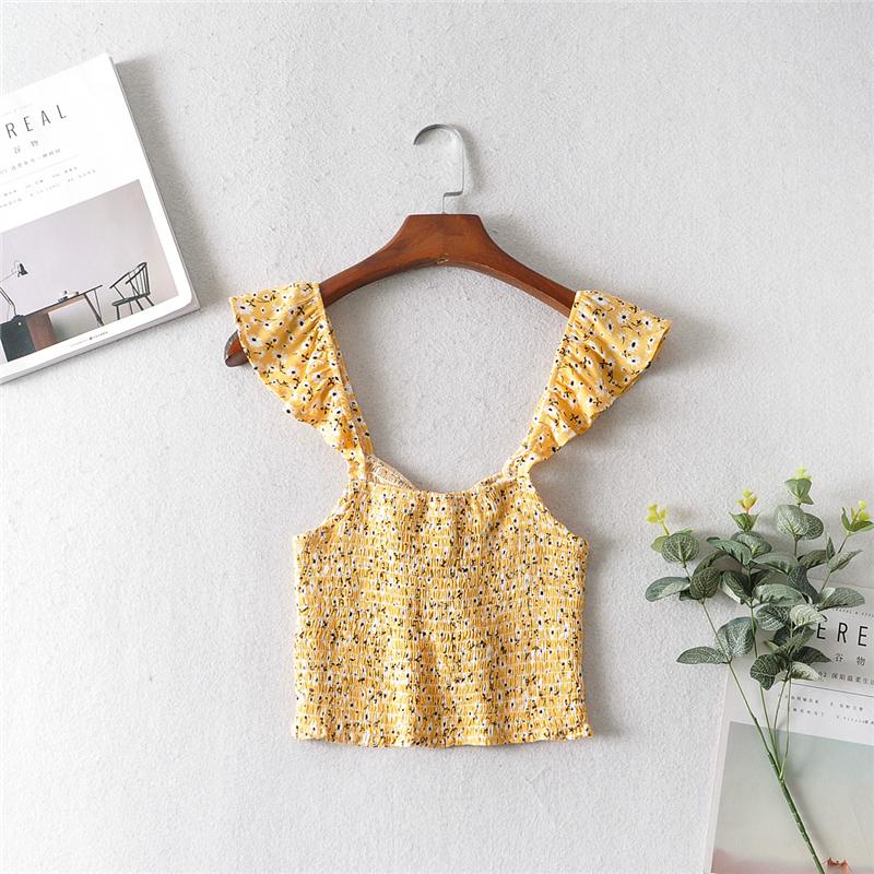 Boho Two Piece Set, Two Piece Pants Set, Wild Floral Daisy Saffron
