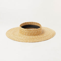 Boho Hat, Sun Hat, Beach Hat, Wide Brim Straw Hat 10 cm, Shade Visor Beige