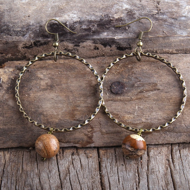 Boho Earrings, RH Dangle Earrings, Loop
