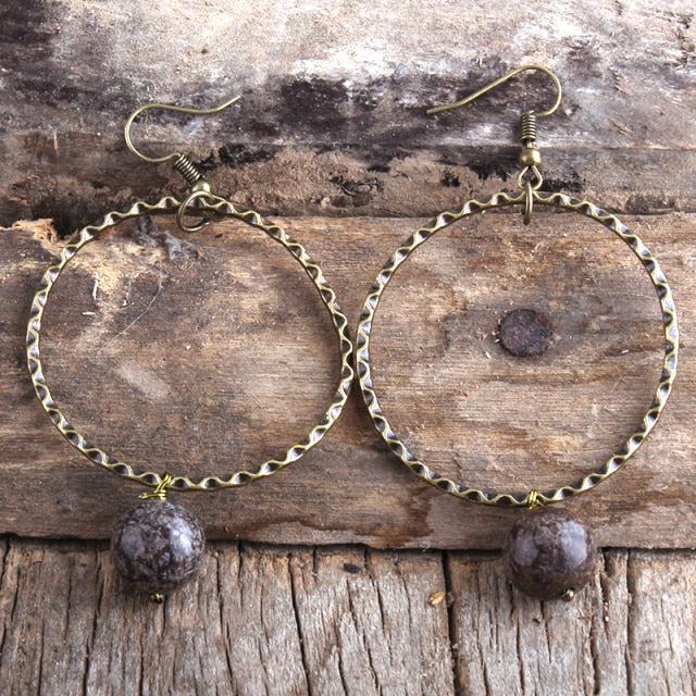 Boho Earrings, RH Dangle Earrings, Loop