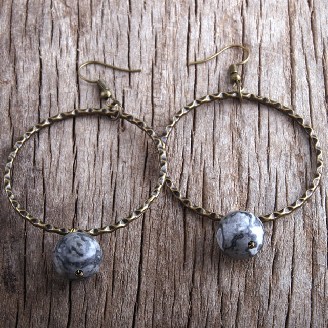 Boho Earrings, RH Dangle Earrings, Loop