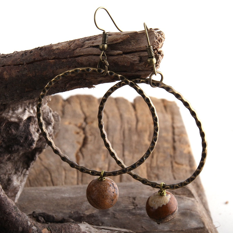 Boho Earrings, RH Dangle Earrings, Loop