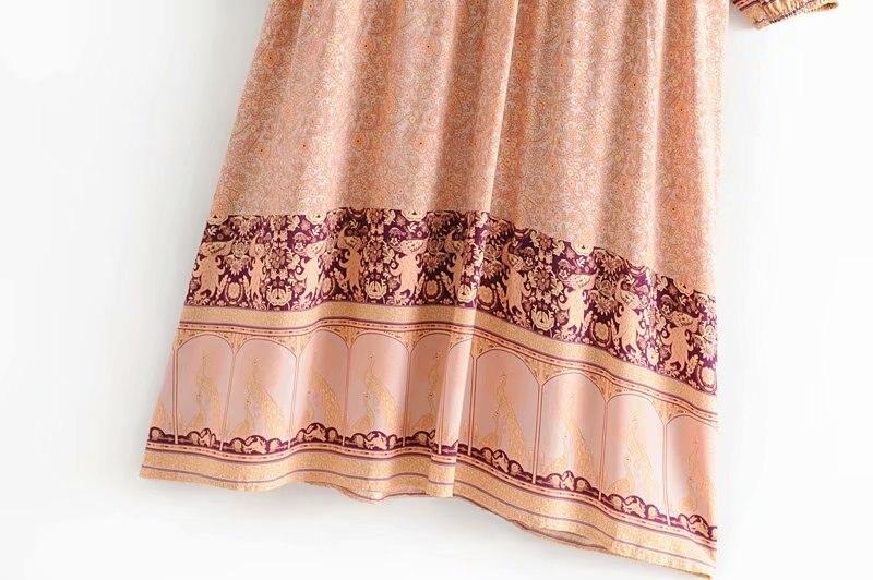 Gown Dress, Boho Maxi Dress, Loose Dress, Sahara in Dusty