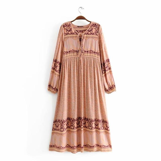 Gown Dress, Boho Maxi Dress, Loose Dress, Sahara in Dusty