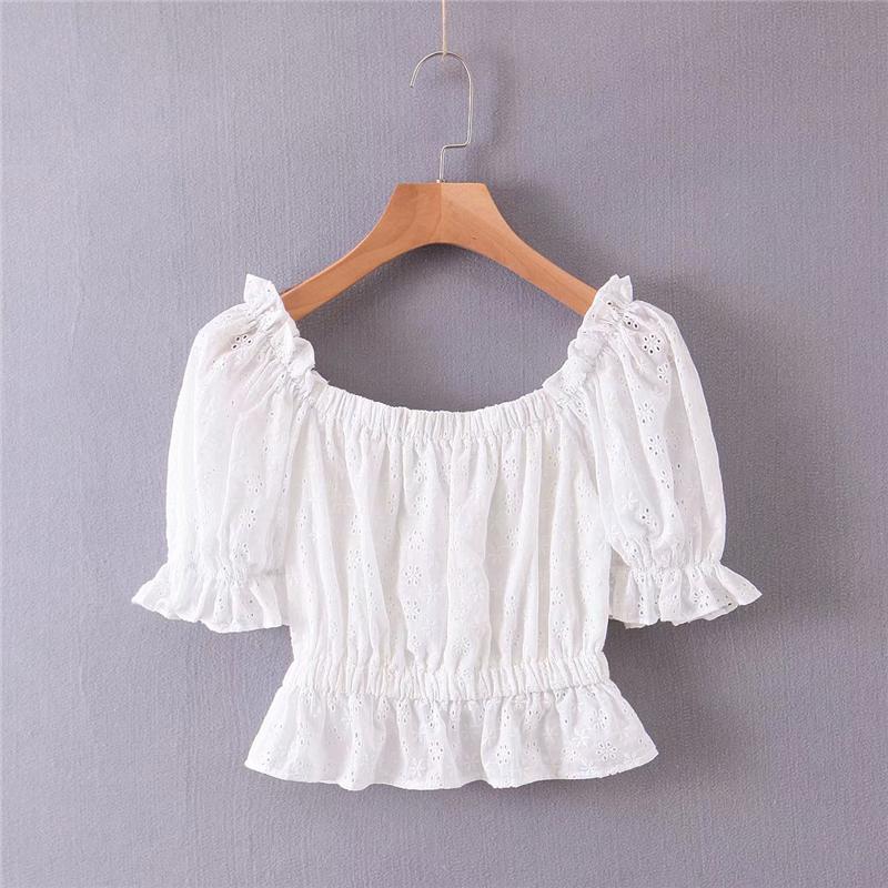 Boho Two Piece Set, Crop Top and Skirt, Wild Floral White Lace