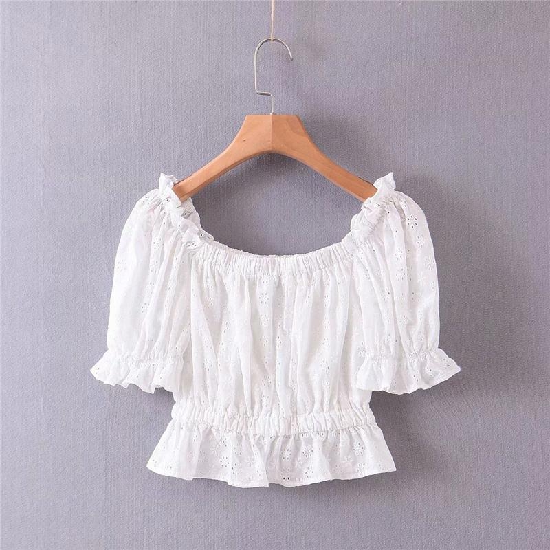 Boho Two Piece Set, Crop Top and Skirt, Wild Floral White Lace