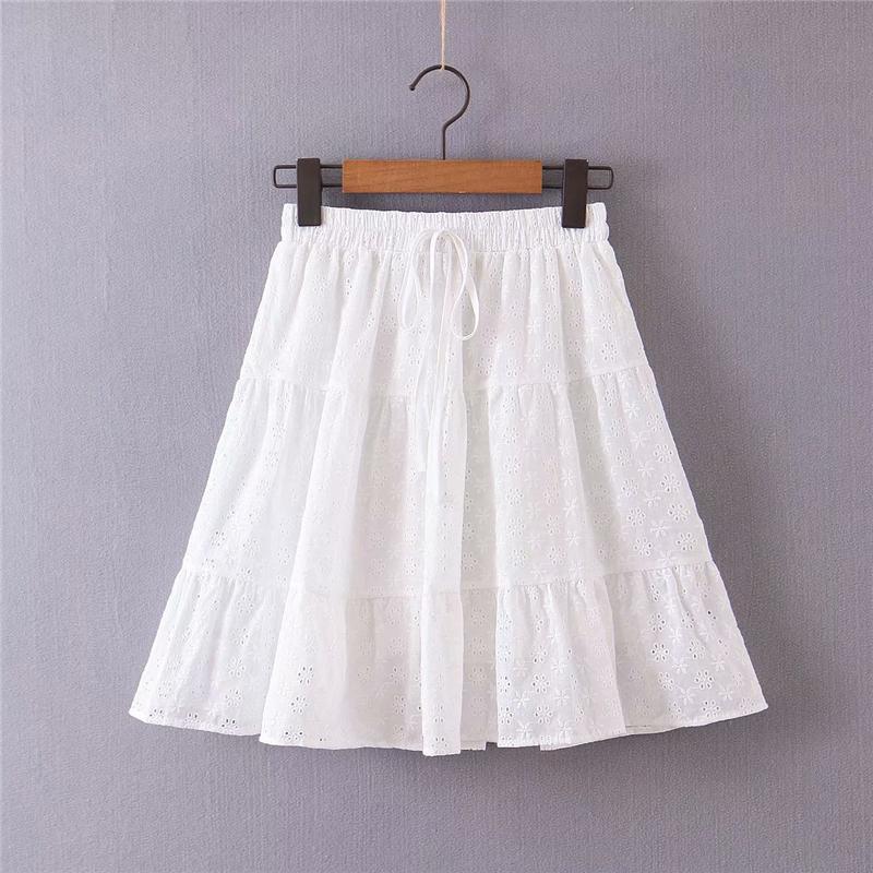 Boho Two Piece Set, Crop Top and Skirt, Wild Floral White Lace
