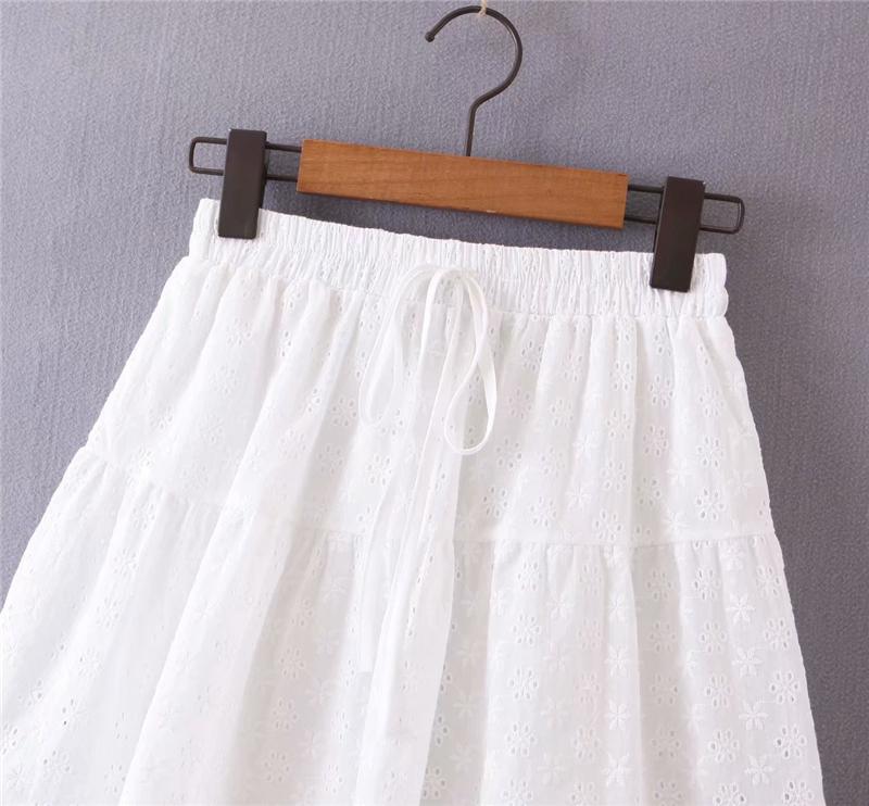 Boho Two Piece Set, Crop Top and Skirt, Wild Floral White Lace