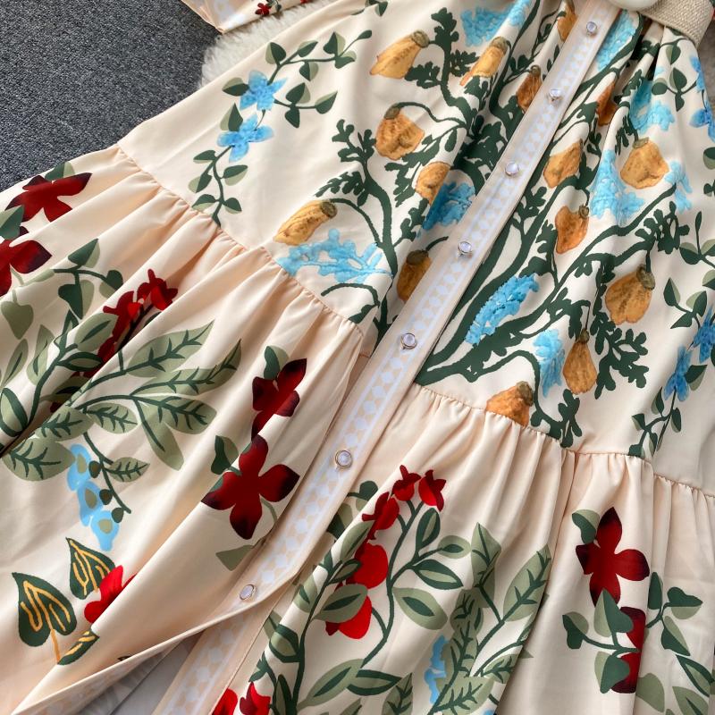 Vintage Dress, Boho Maxi Dress, Gown, White Victoria Flower Garden