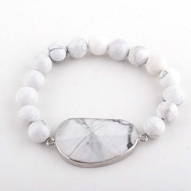 Boho Bracelet, RH Yoga Bracelet, Amazonite Natural Stone