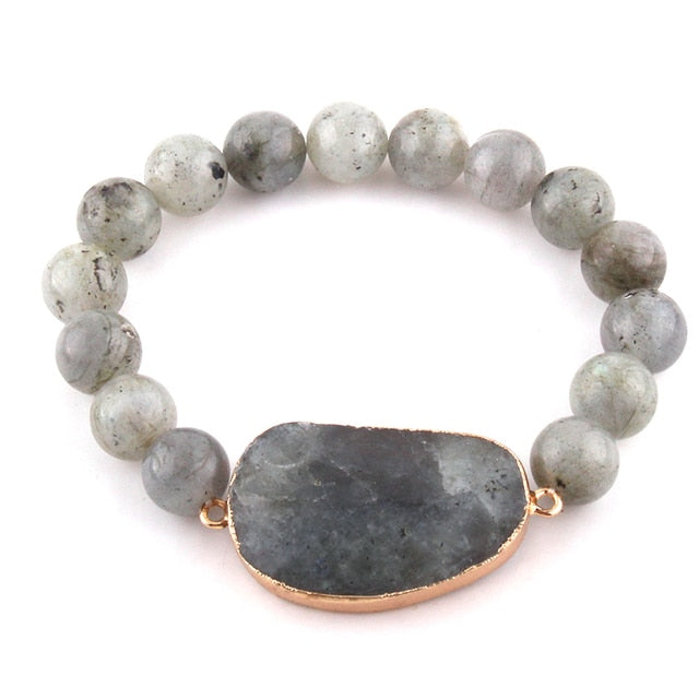 Boho Bracelet, RH Yoga Bracelet, Amazonite Natural Stone