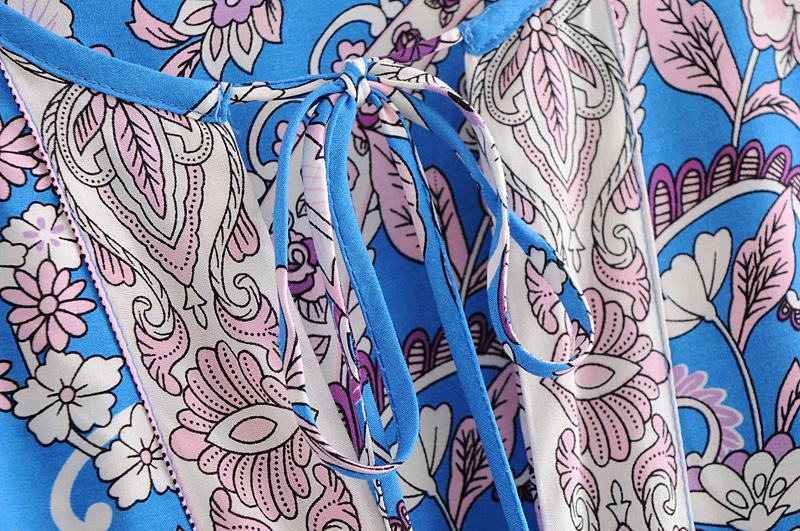 Gown Dress, Boho Maxi Dress, Loose Dress, Skye in Blue Ocean
