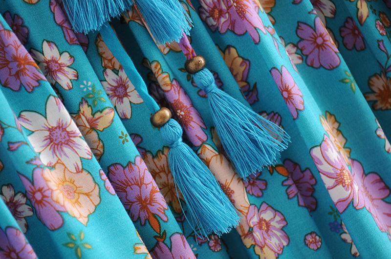Boho Mini Dress  Daisy Mind in Blue