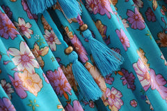 Boho Mini Dress  Daisy Mind in Blue