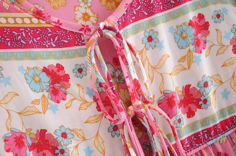 Boho Mini Dress  Daisy Mind in Pink
