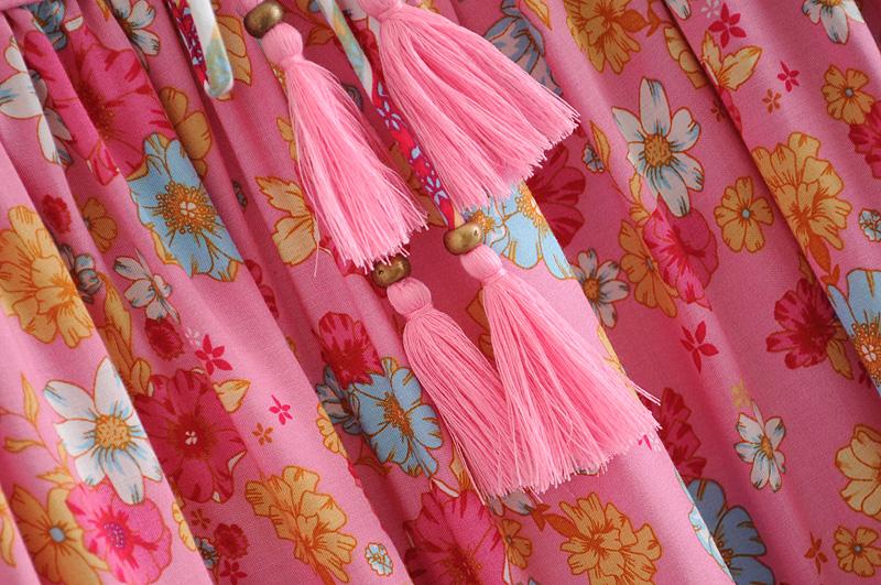 Boho Mini Dress  Daisy Mind in Pink