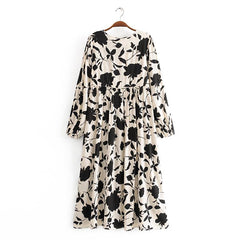 Gown Dress, Boho Maxi Dress, Loose Dress, Black Rose
