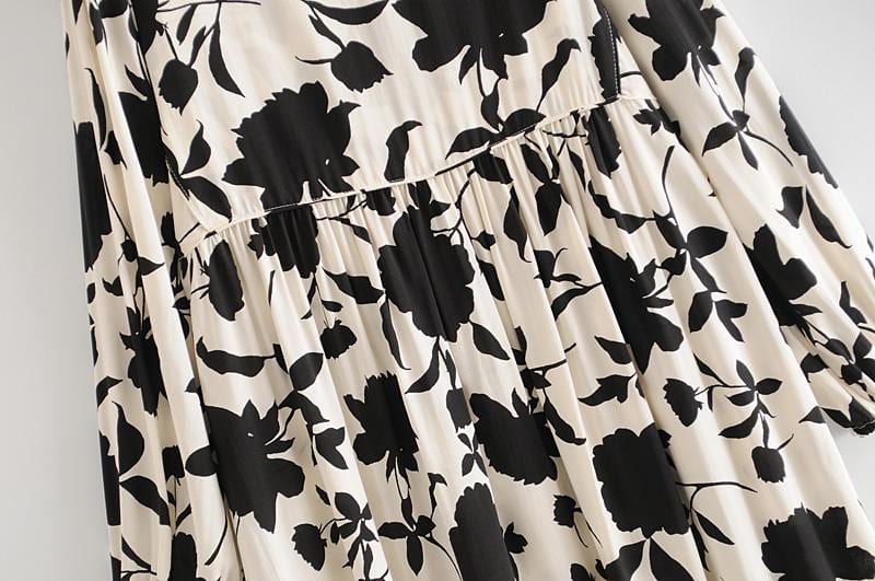 Gown Dress, Boho Maxi Dress, Loose Dress, Black Rose