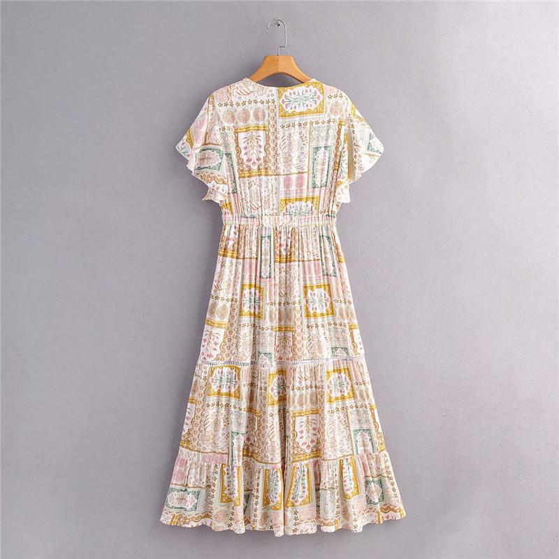 Boho Maxi Dress, Gown, Fiona in Dusty White Cream