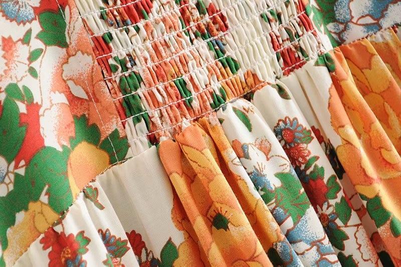 Boho Mini Dress Playdress, White Modern Kimono Dress Floral