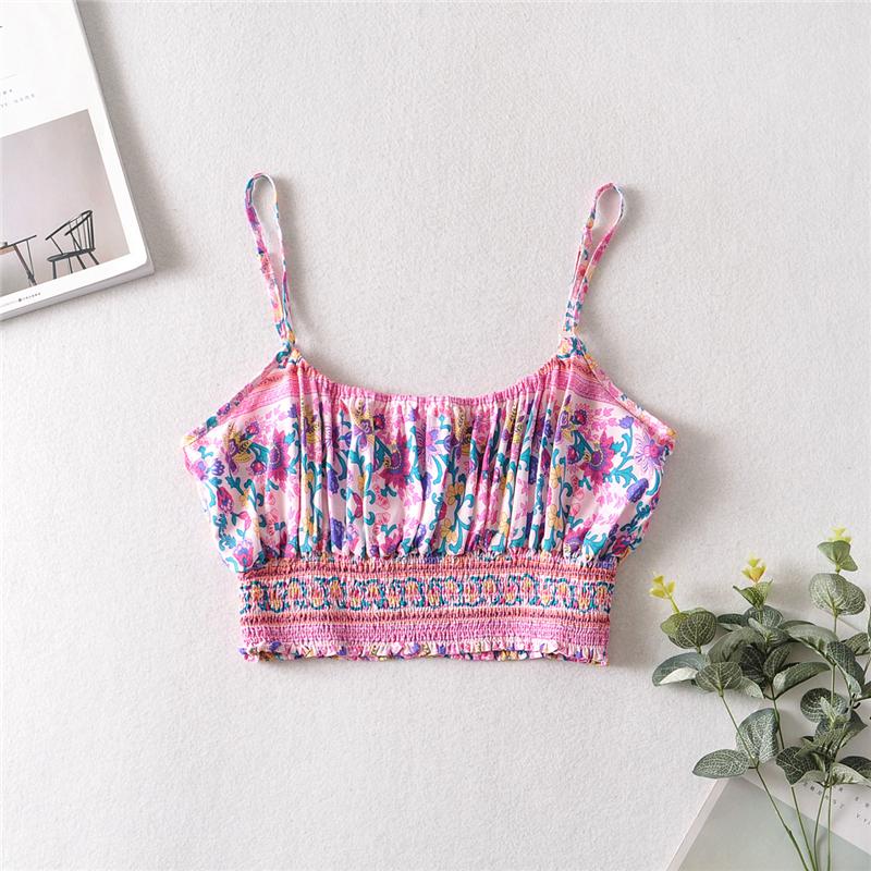 Boho Two Piece Set, Two Piece Pants Set, Wild Floral in Pink