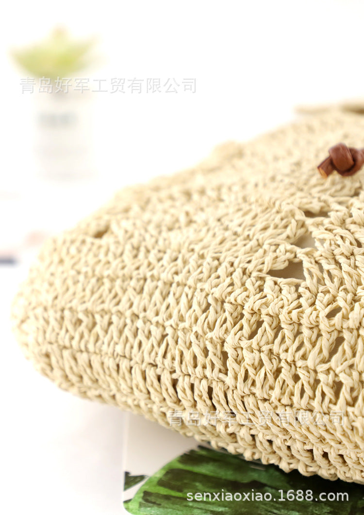 Boho Bag, Woven Rope Straw Bag,Yellow Backpack, Briege and Bag Beach Bag