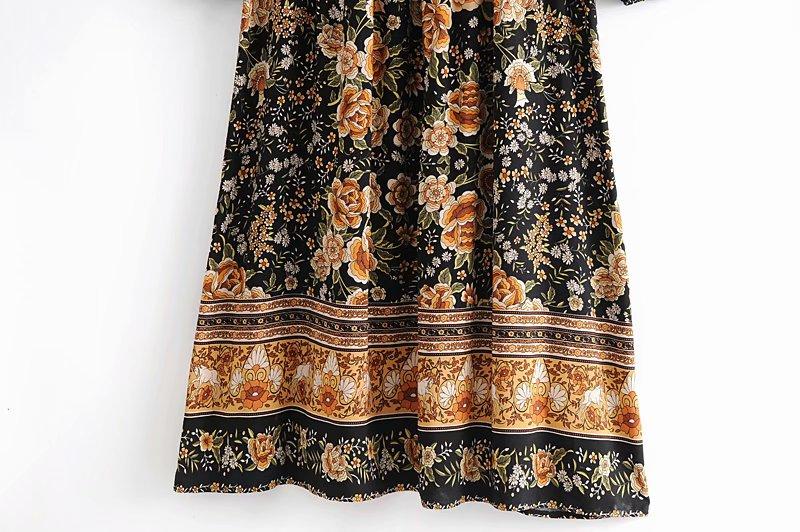 Gown Dress, Boho Maxi Dress, Loose Dress, Black Winter Rosy