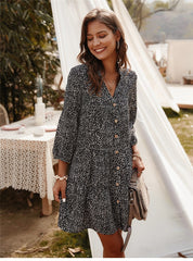 Boho Mini Dress Aria Black