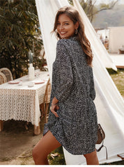 Boho Mini Dress Aria Black